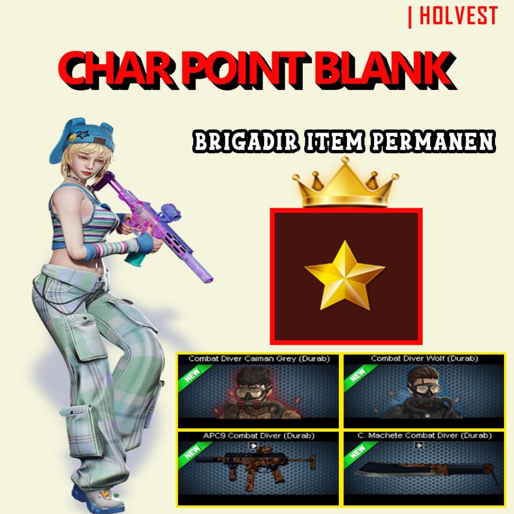 CHAR POINTBLANK / CHAR PB - BRIGADIR APC9 COMBAT DRIVER FULL TITLE | DATA POLOS | AKUN POINTBLANK | 