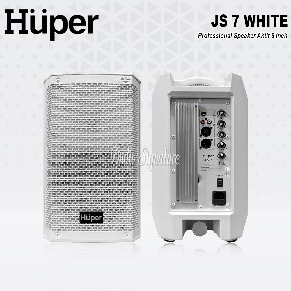 Speaker Aktif 8 Inch HUPER JS7 | JS 7 Warna Putih White Original