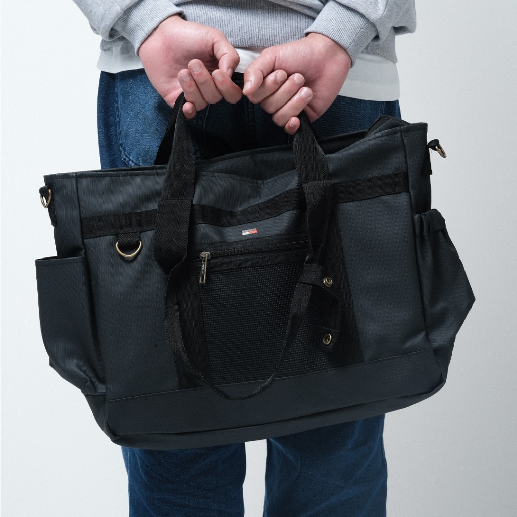 HOT DRM PORTER BLACK - TOTE BAG / TAS SELEMPANG / TAS KANTOR / TAS LAPTOP 3 IN 1