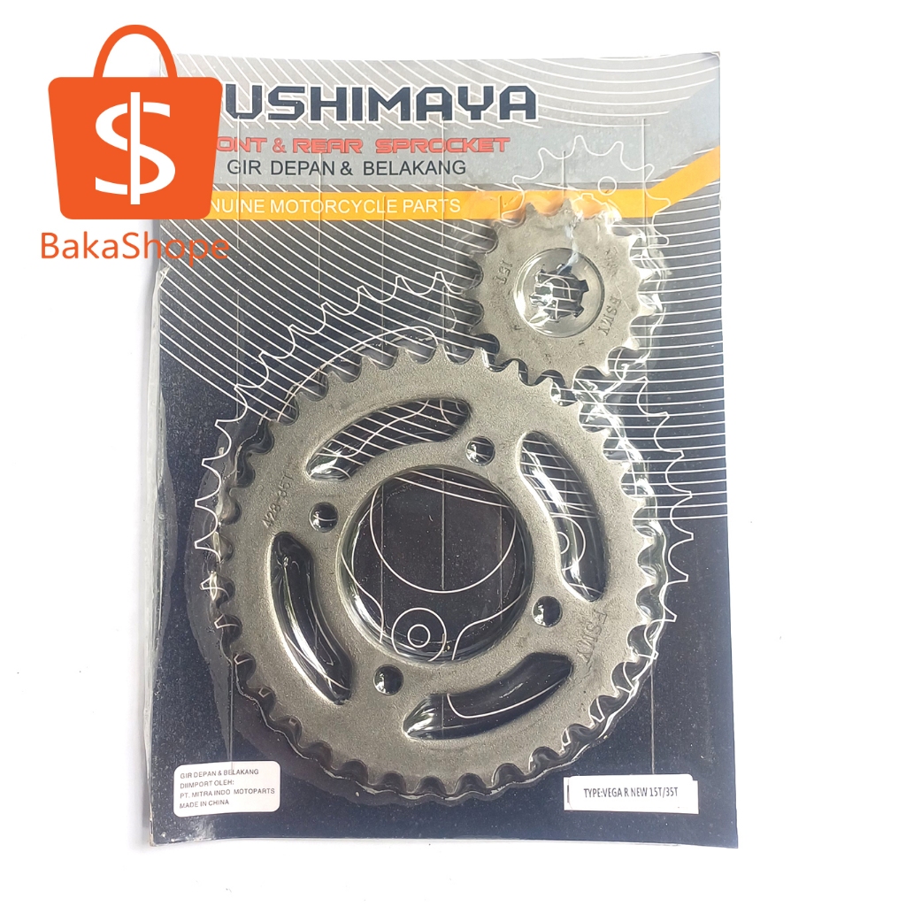 Gear Gir Paket Depan Belakang 428 15T 35T Yamaha Vega R New