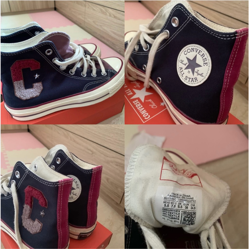 Preloved Converse Chuck 70 Unisex Sneakers - Obsidian/Legend Berry/Egret