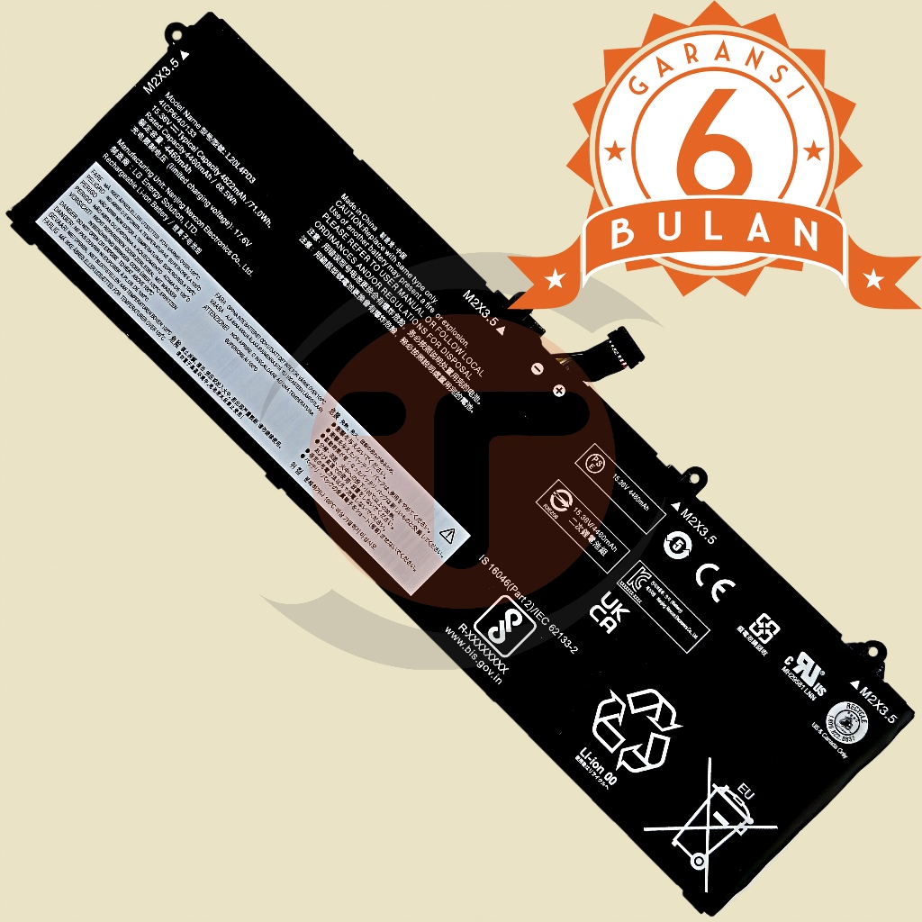 Baterai Untuk Lenovo Legion S7-15ACH6 82K8 S7-16IAH7 82TF S7-16ARHA7 82UG Slim 7 15ACH6 82K8 Gen 6 (