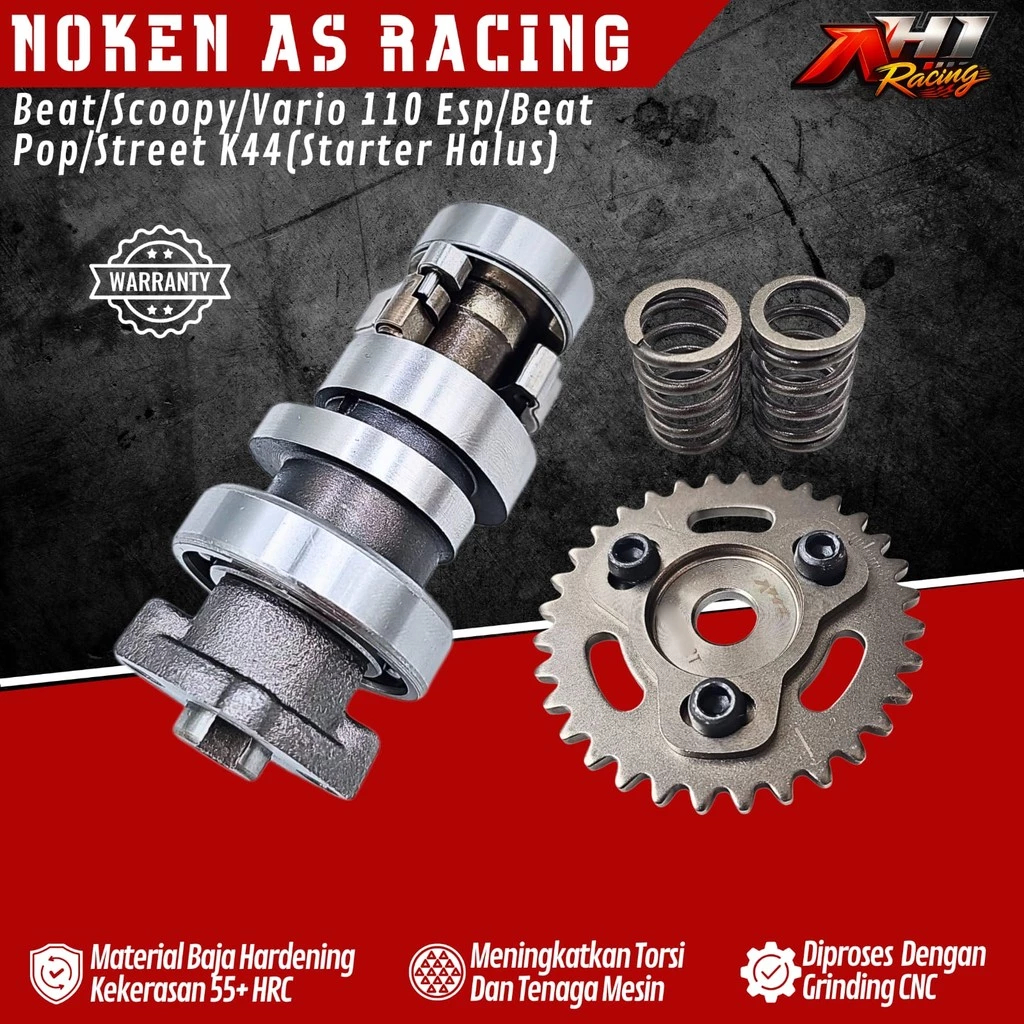 CAMSHAFT NOKEN AS RACING BEAT Fi ESP SCOOPY Fi ESP VARIO 110 Fi ESP BEAT POP BEAT STREET BEAT K44 ST