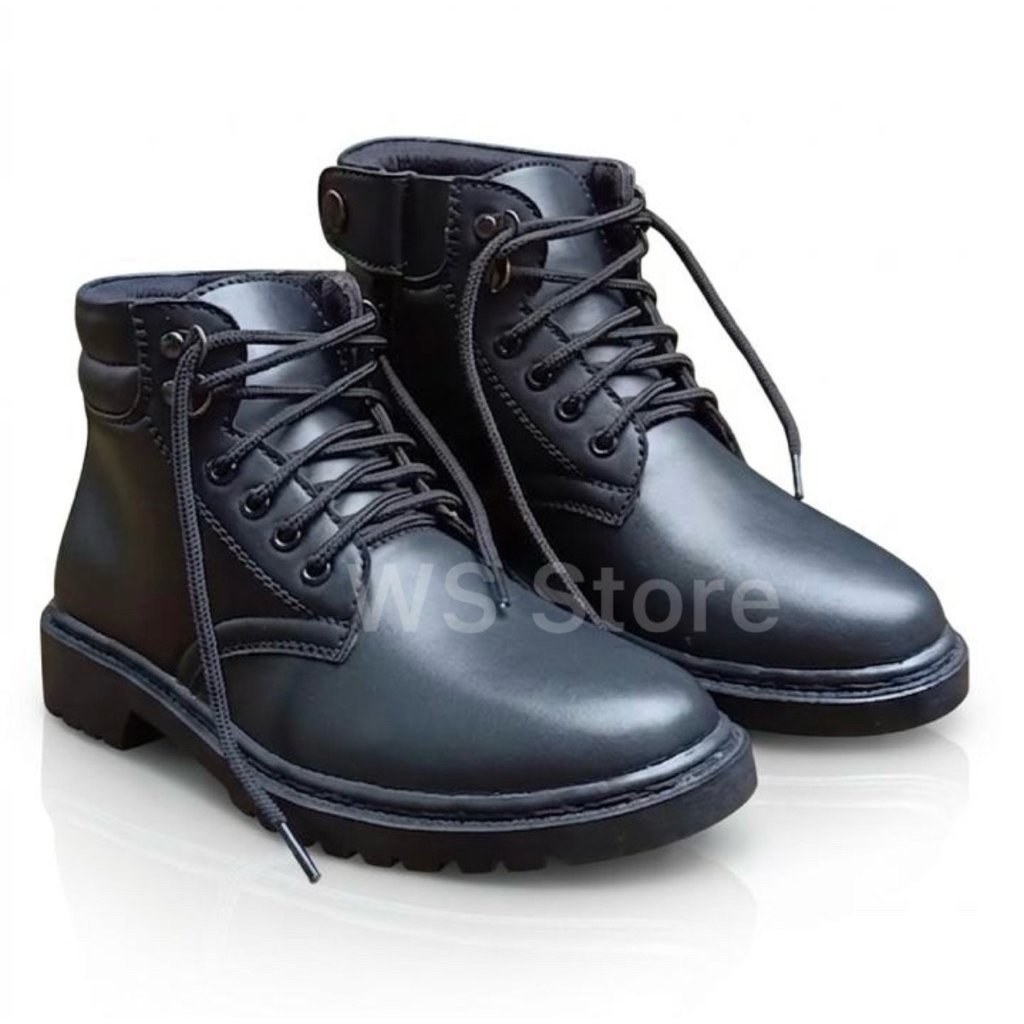 Sepatu PDH Security TNI Polri Hitam Doff
