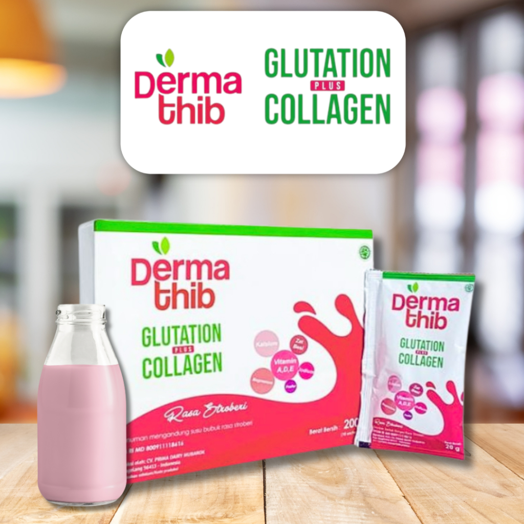 Glutation Collagen Drink Dermathib Minuman Serbuk Pemutih Badan BPOM