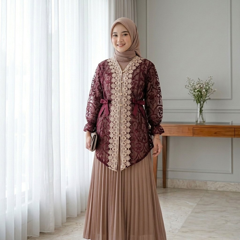 Baju Outer Brokat Kondangan Anak Perempuan Usia 4 - 7 tahun Outer Ulang Tahun dan Acara Spesial