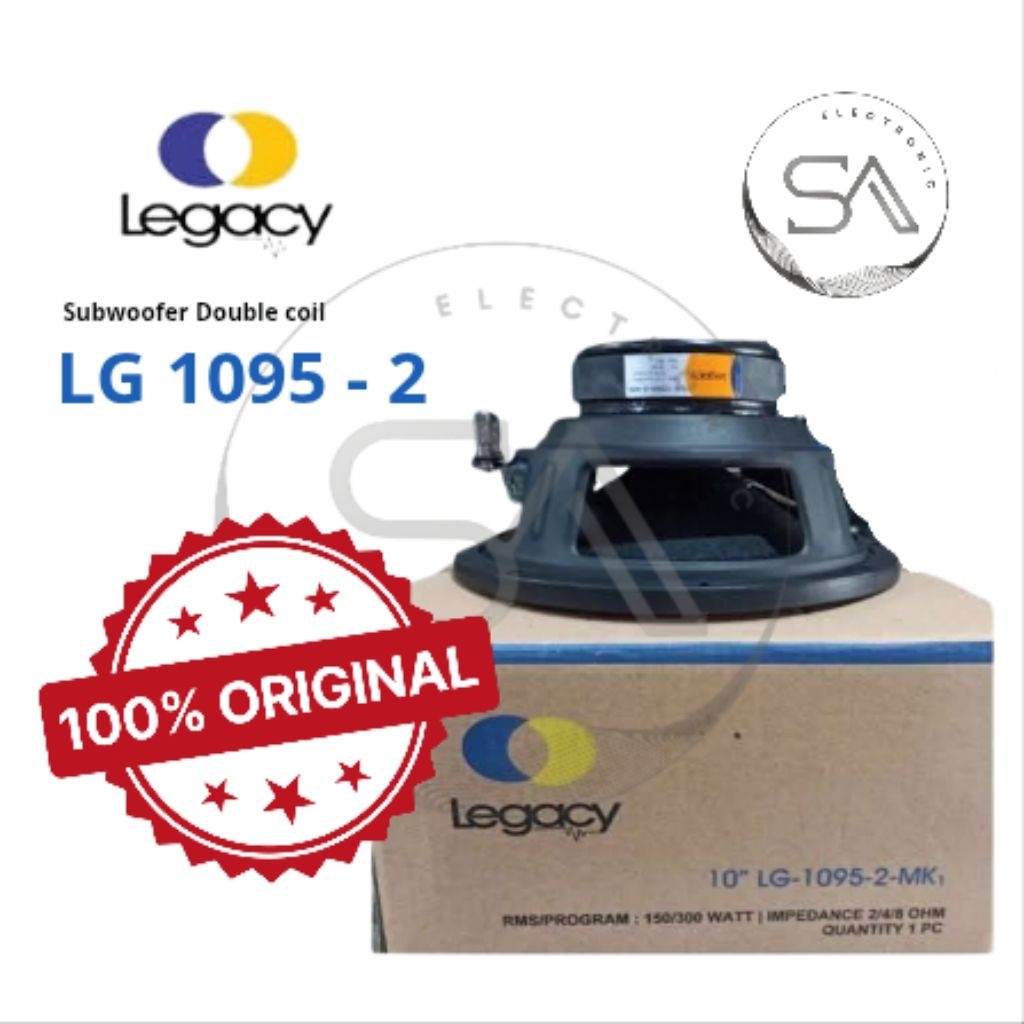 Surya Agung Legacy LG 1095-2 Speaker Subwofer 10 inch double coil