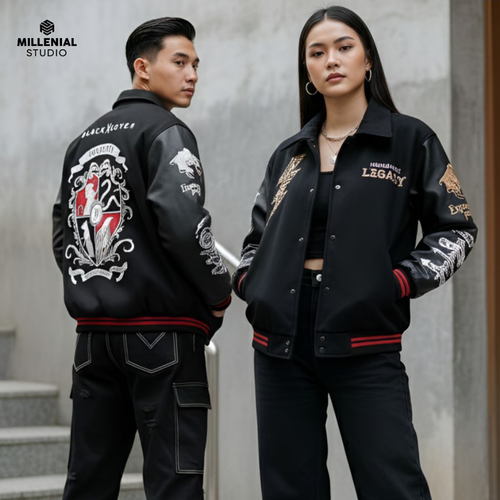 Hogwarts Legacy V1 Varsity Jacket Original Blackseven | Jaket Harry Potter Jaket Baseball Bordir