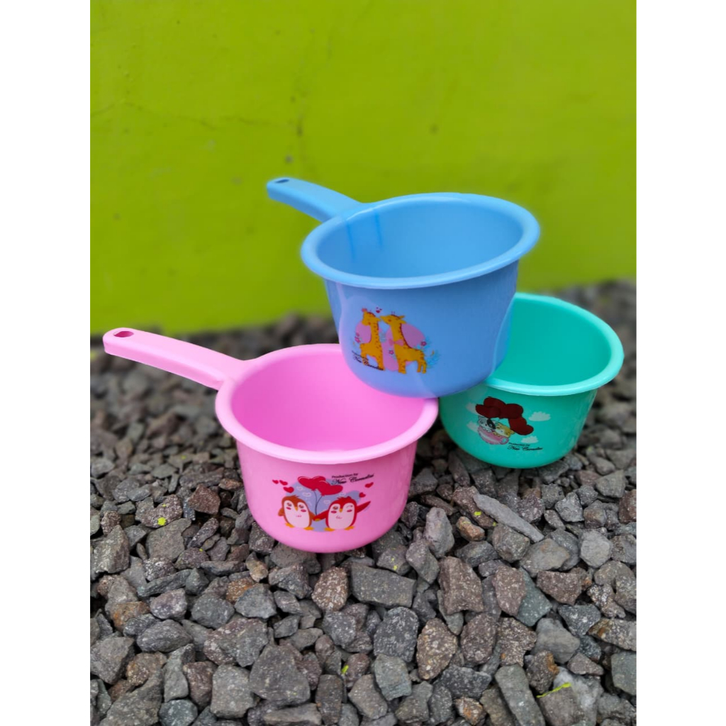 3pcs Cornelius Gayung Mandi Anak Gayung Plastik Gayung Mini Gayung Air Karakter Warna Gayung Mandi A