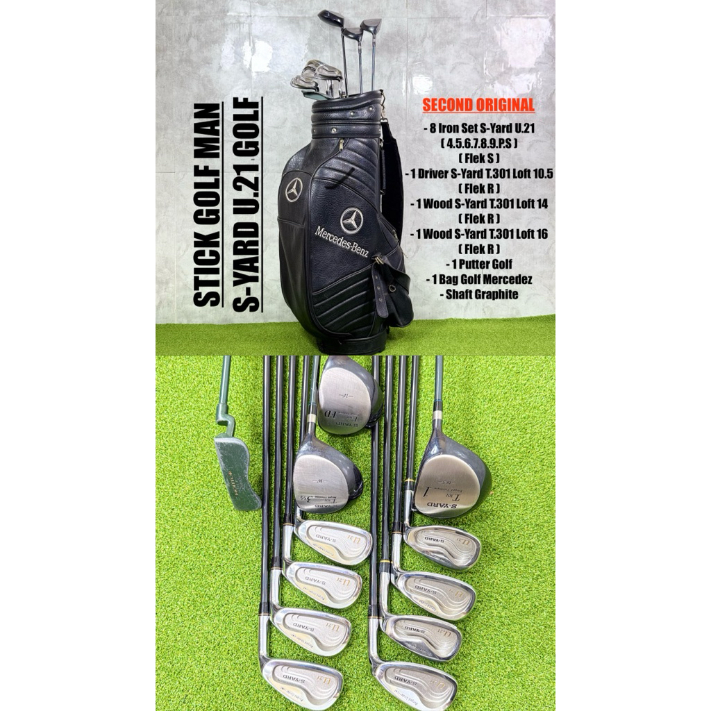 Stick Golf S-Yard Golf Japan Fullset Bag Golf Bekas Original Stick Golf Man