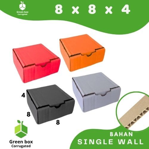 Kardus 8x8x4 LD Kardus Box Gelang lipatan depan Dus Hampers Kotak Kemasan Box Aksesoris Karton