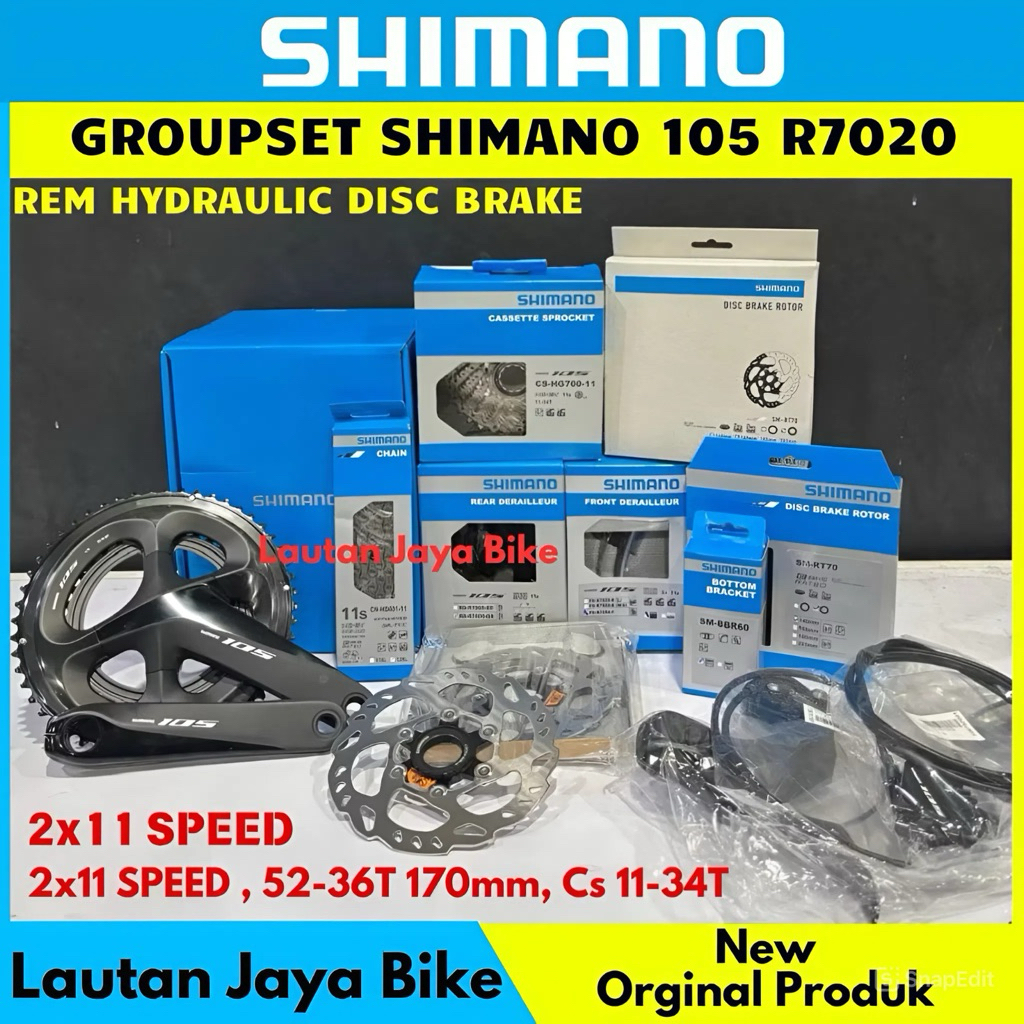 Groupset Shimano 105 R7020 Hydraulic disc original