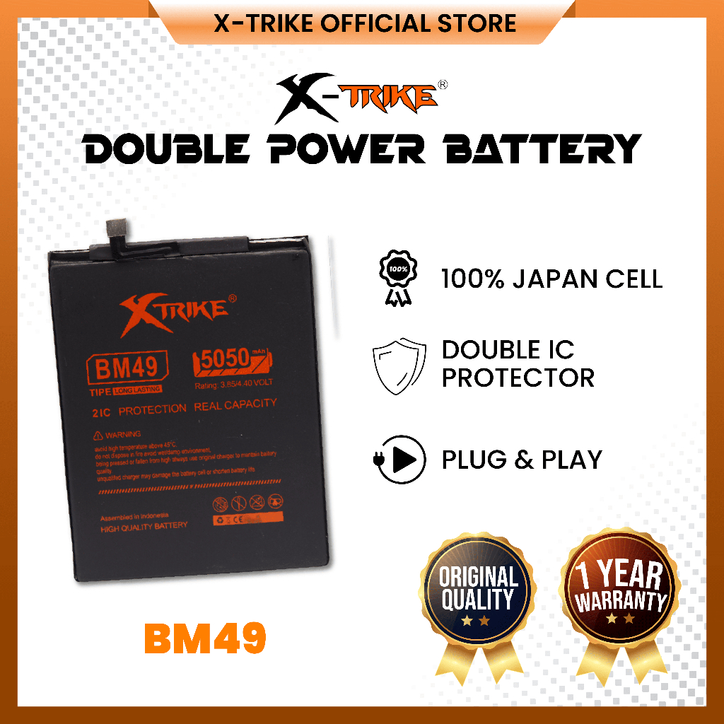 XTRIKE Baterai Xiaomi Mi Max BM49 Double Power