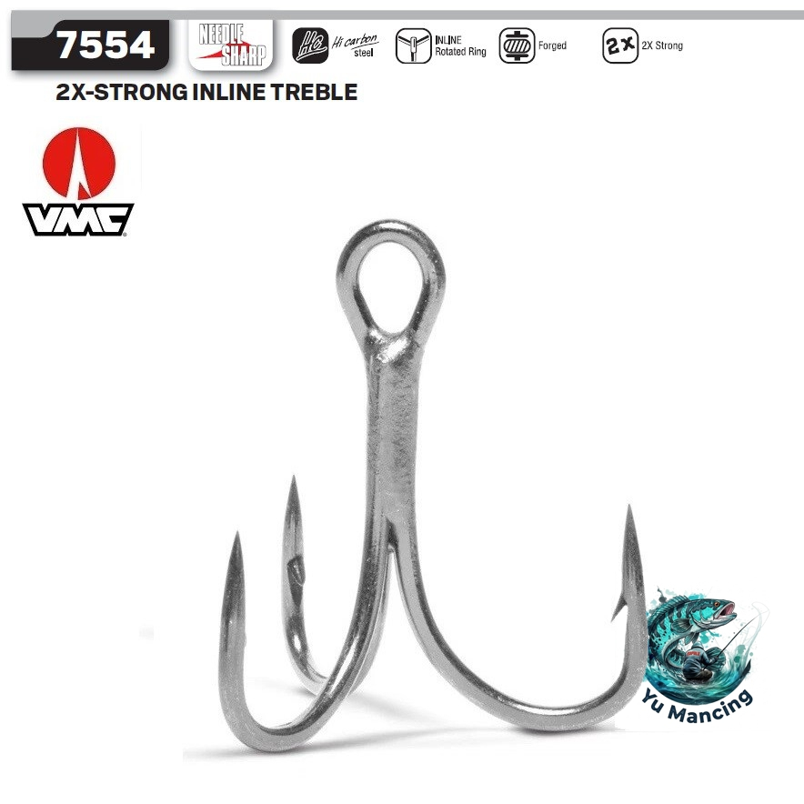Kail Treble Hook VMC 7554MT 2X Strong isi 5pcs- 7554 MT