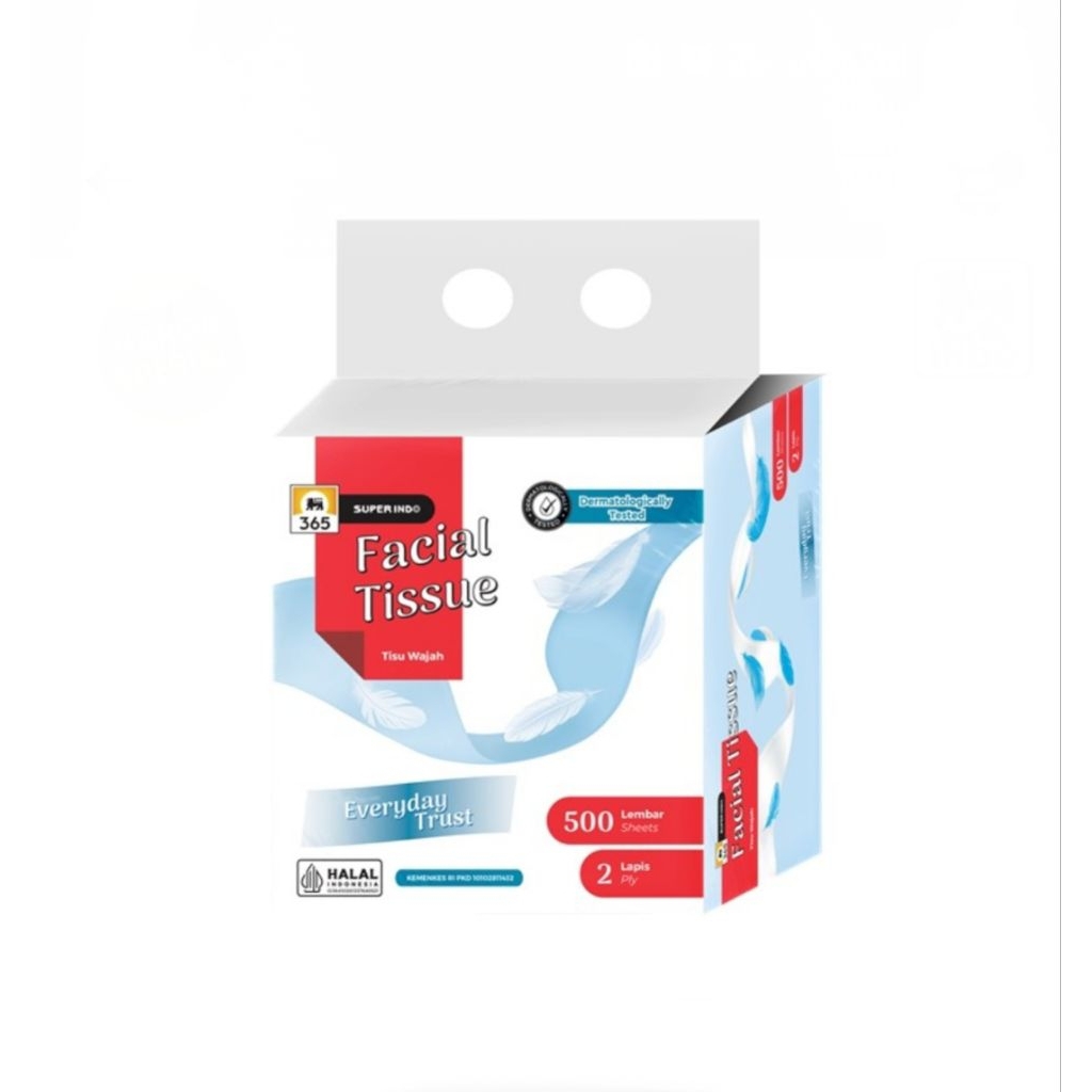 365 superindo facial tissue 500 lembar 2 lapis