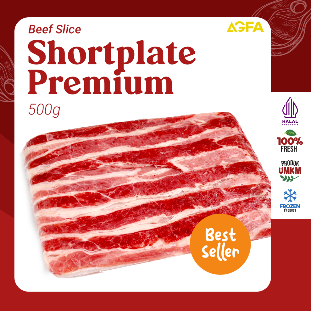 Shortplate US Premium 500 gram / Daging Slice / Daging Slice Empuk / Beef slice Tipis / Shortplate B