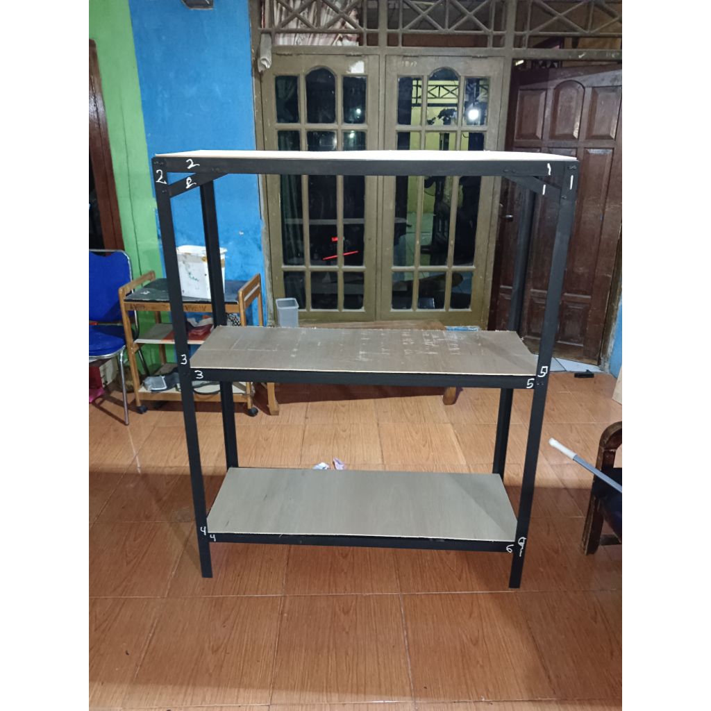 Rak aquarium P120cm L50cm T150cm 3 susun / 3 ambal, rak serbaguna, rak besi bongkar pasang