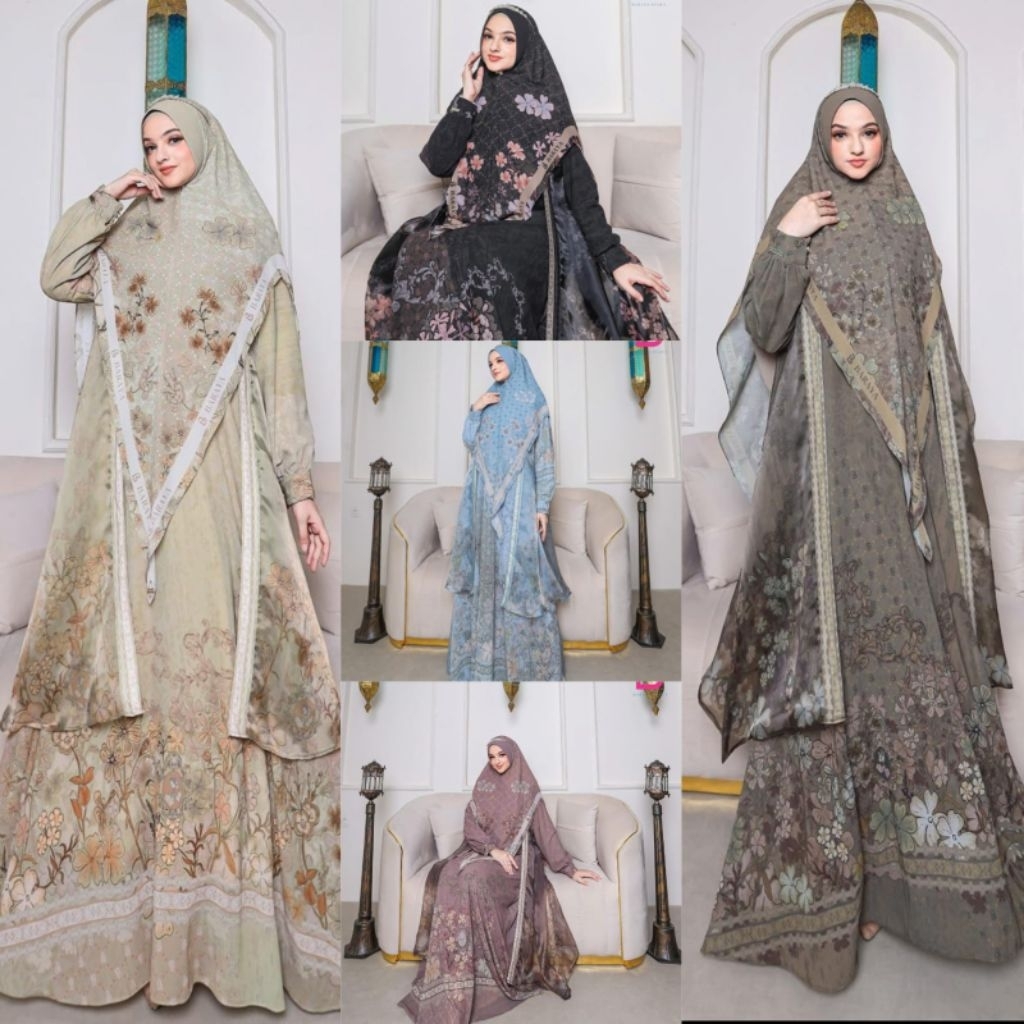 Ready set syar'i Bahi by Baraya syari Gamis set Syari Terbaru Gamis Mewah Gamis Terlaris