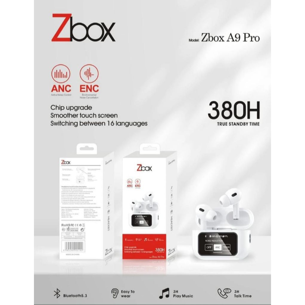 HF BT TWS ZBOX A9 PRO- Bluetooth