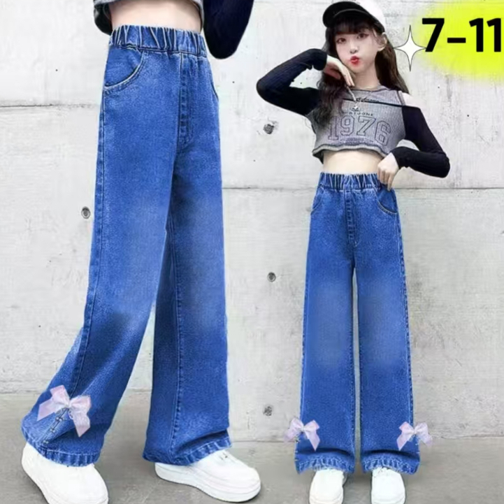 Jeans Kulot Anak Perempuan Import Usia 2-11 Tahun