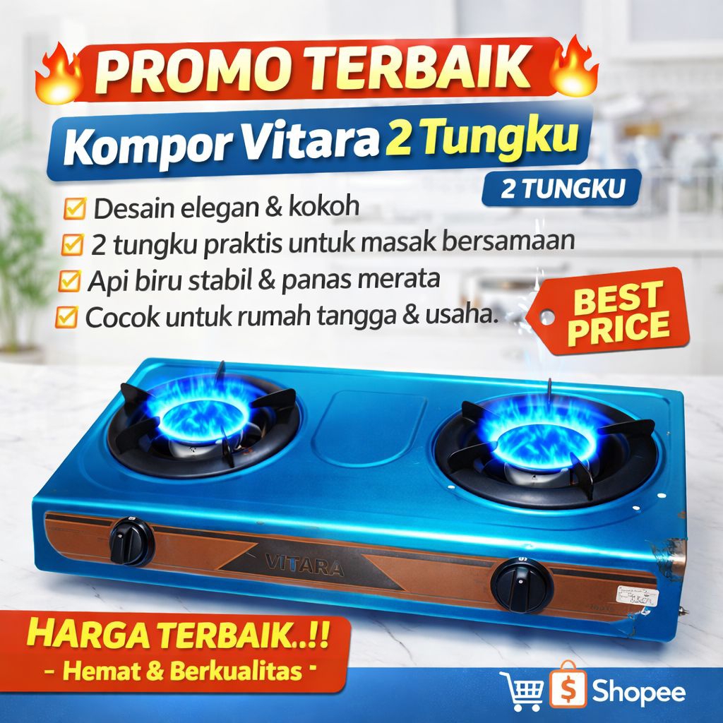 kompor gas Vitara 2 tungku