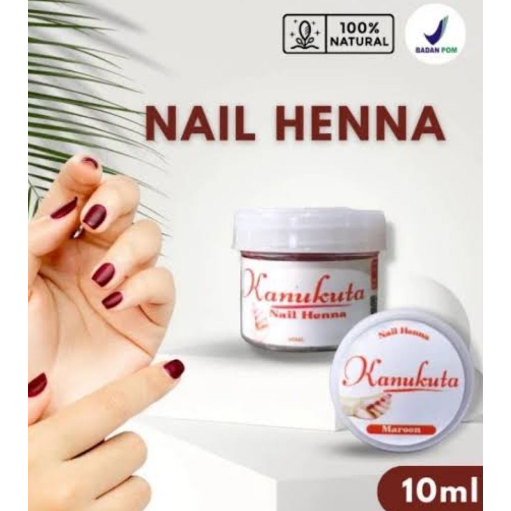 Nail Henna kanukuta maroon