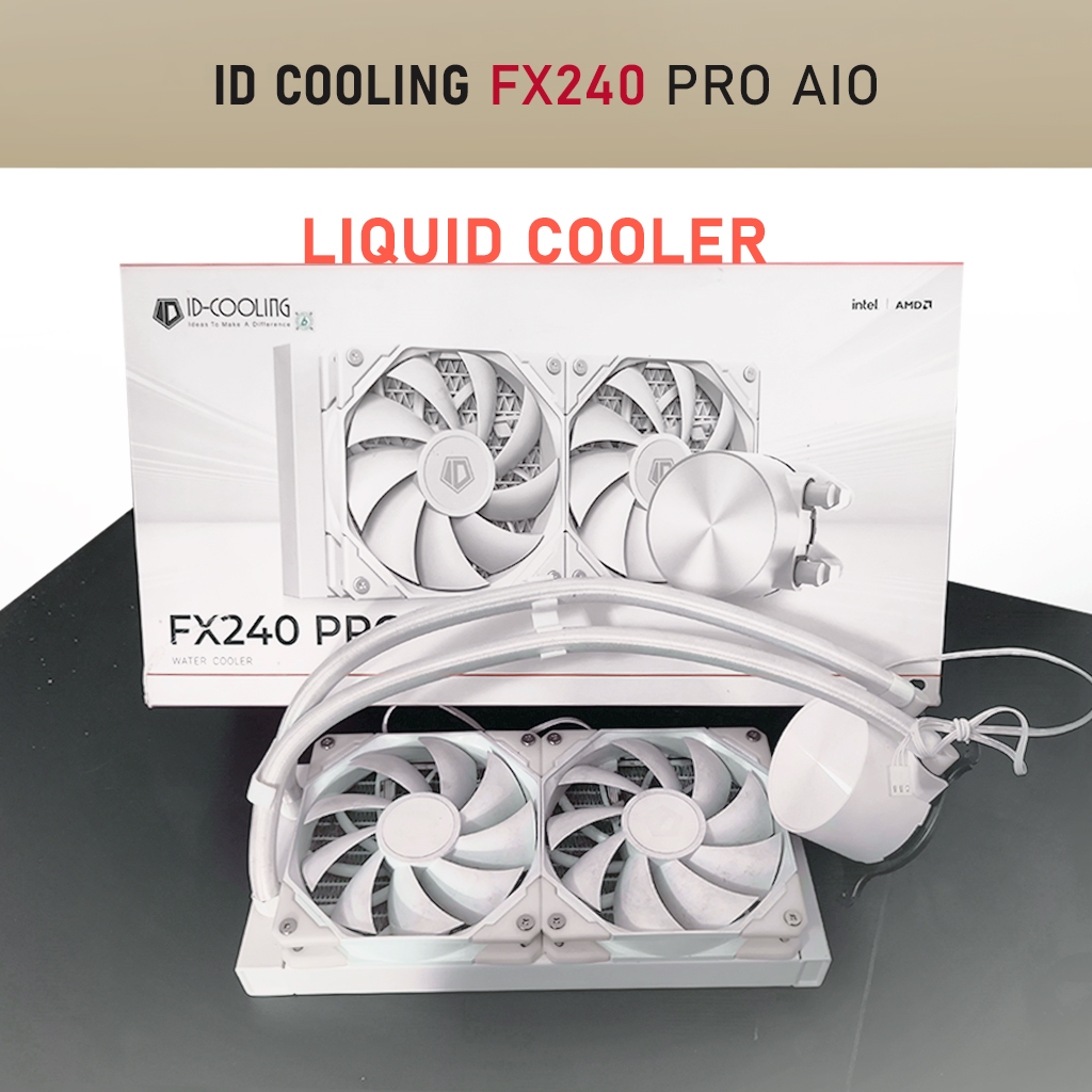 ID Cooling Frostflow FX 240 PRO White 240mm - FX240 AIO CPU Liquid Water Cooling Cooler Intel / AMD 