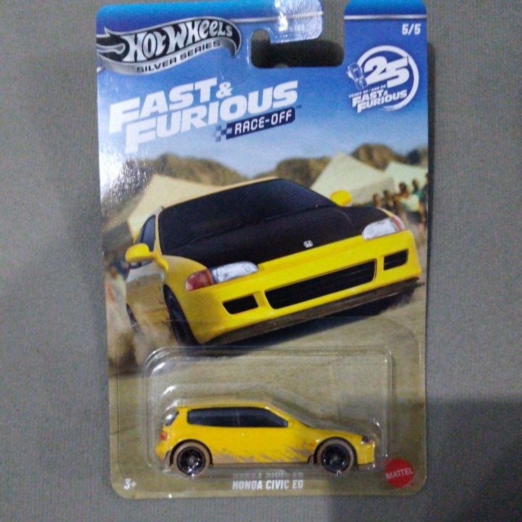 hotwhells fast furious Civic eg kuning