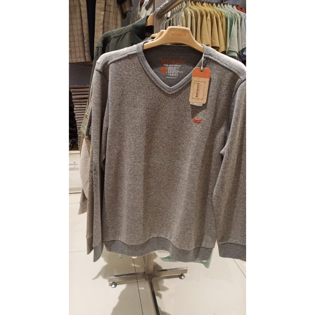 kaos  panjang tebal bahan katun by watchout ori