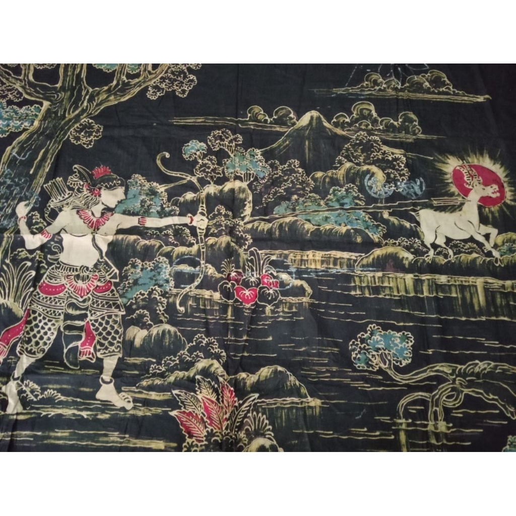 Lukisan wayang kain batik