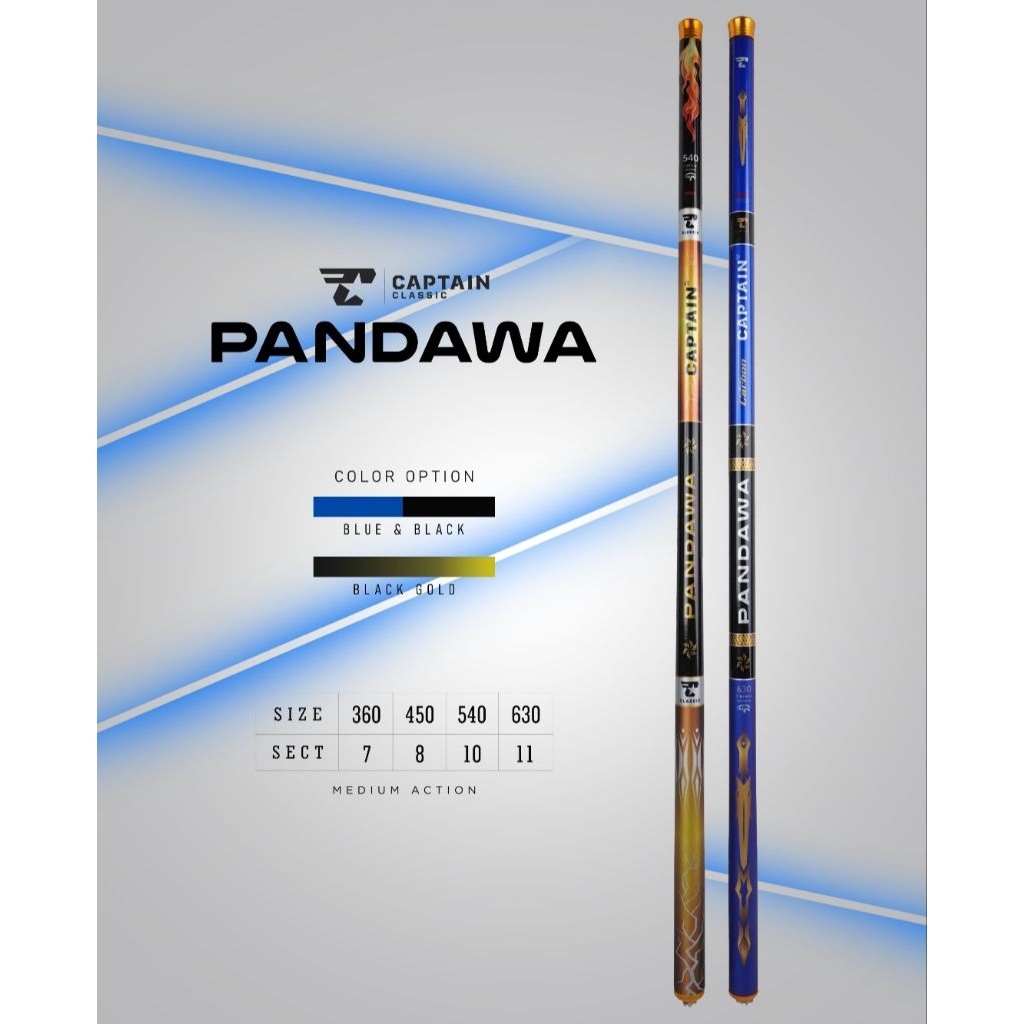 Joran Tegek Carbon Captain Pandawa 360 450 cm Motif Batik Ulir
