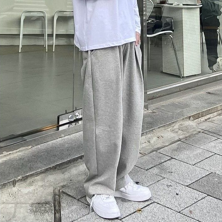 Celana Sweatpants Loose Baggy Pria Bahan Fleece Loosepant Nyaman Stylish Kargo Olahraga Santai Jalan