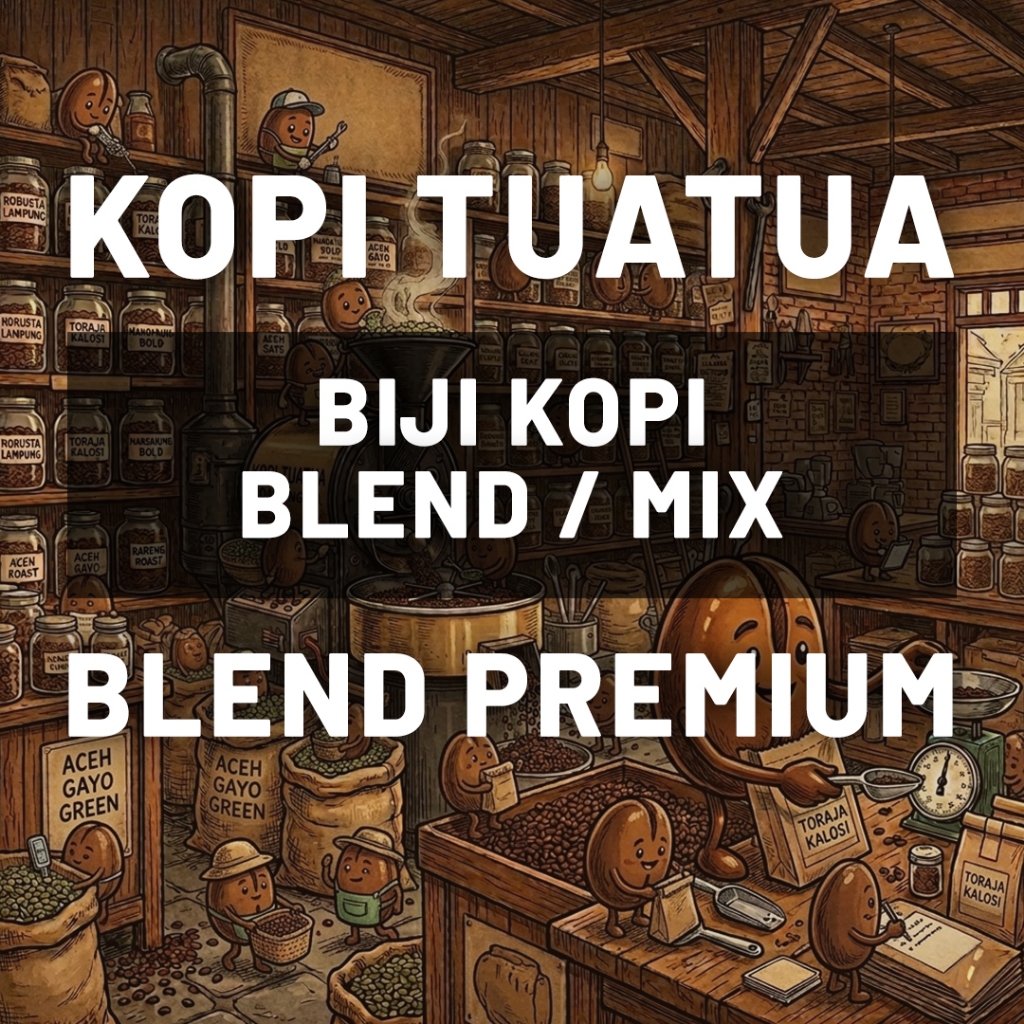 BLEND PREMIUM - BIJI KOPI 1 kilo - KOPI TUATUA