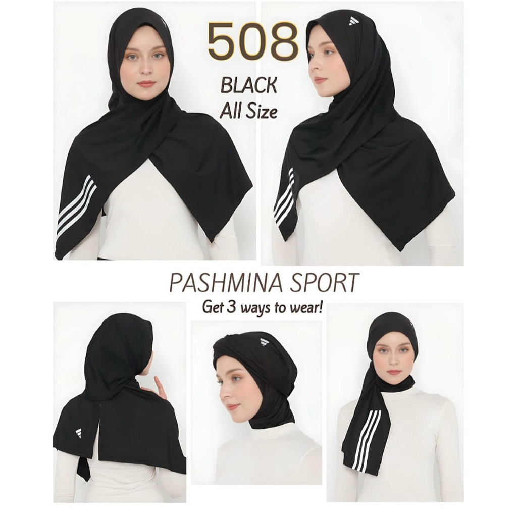 Hijab Sport Wanita Running Premium