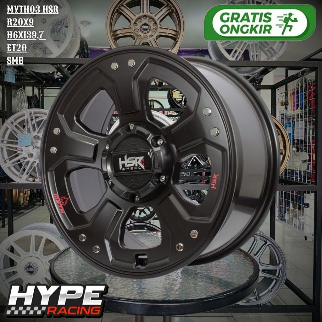 Velg Mobil TRAIBLAZER , COLORADO , FORD RANGGER - HSR MYTH03 Ring 20 r20 Lobang 6