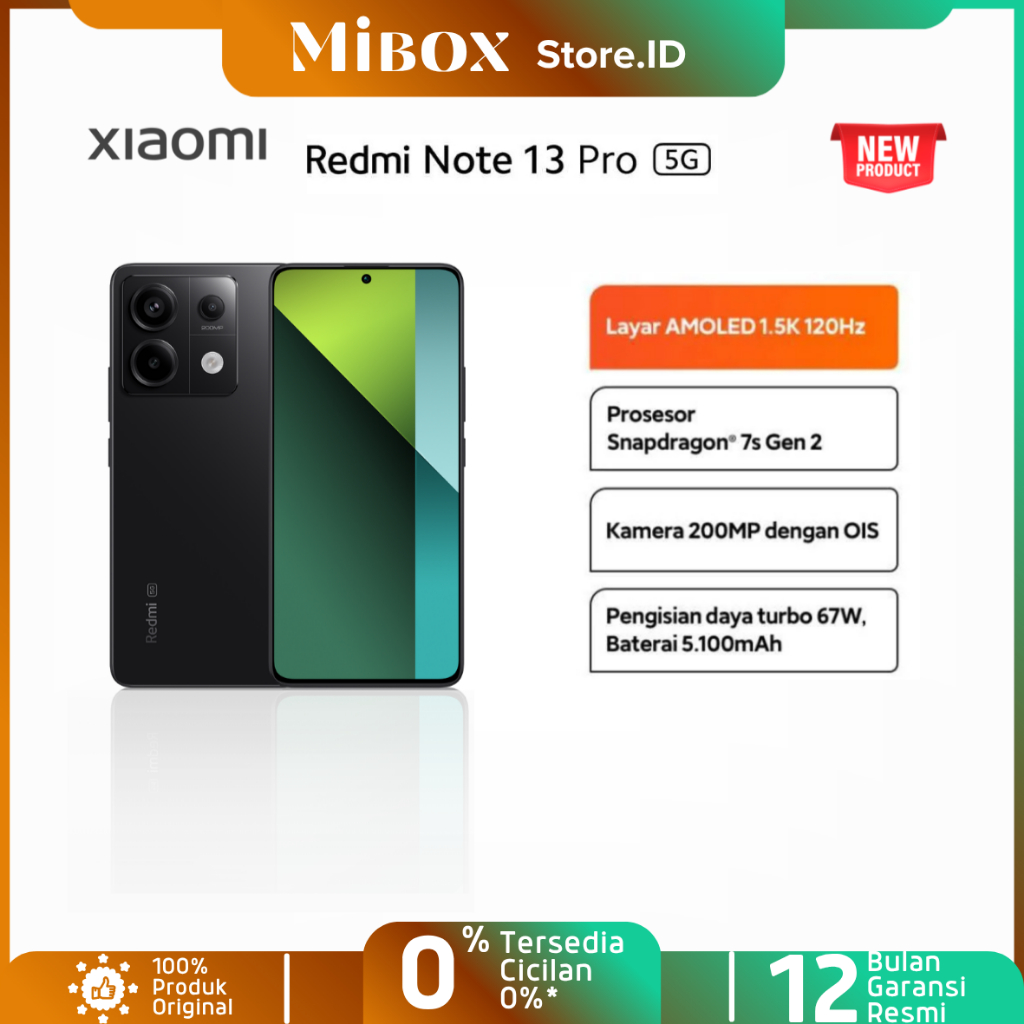 Xiaomi Redmi Note 13 pro 5G 8/256 + 12/512 GB,AMOLED,Corning Gorilla Glass,Fingerprint,5100 mAh