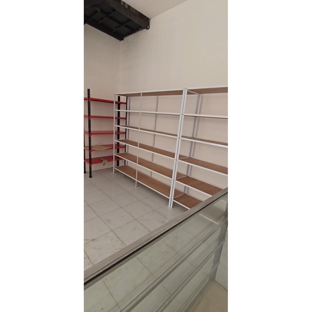 Rak besi 6 susun UKURAN 150X25X200 susun 6/rak toko sembako/rak gudang