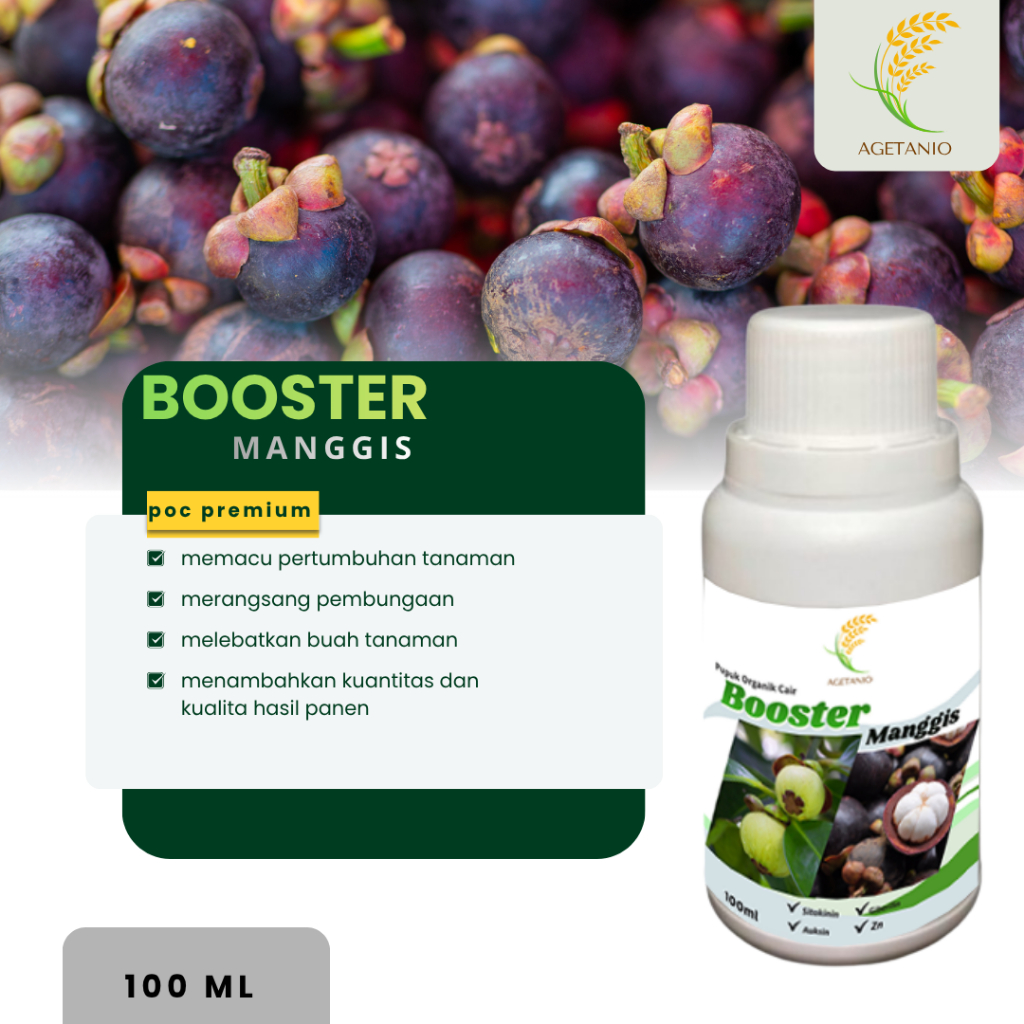 Booster Organik Buah Manggis, POC Pupuk Organik cair Manggis kemasan 100ml