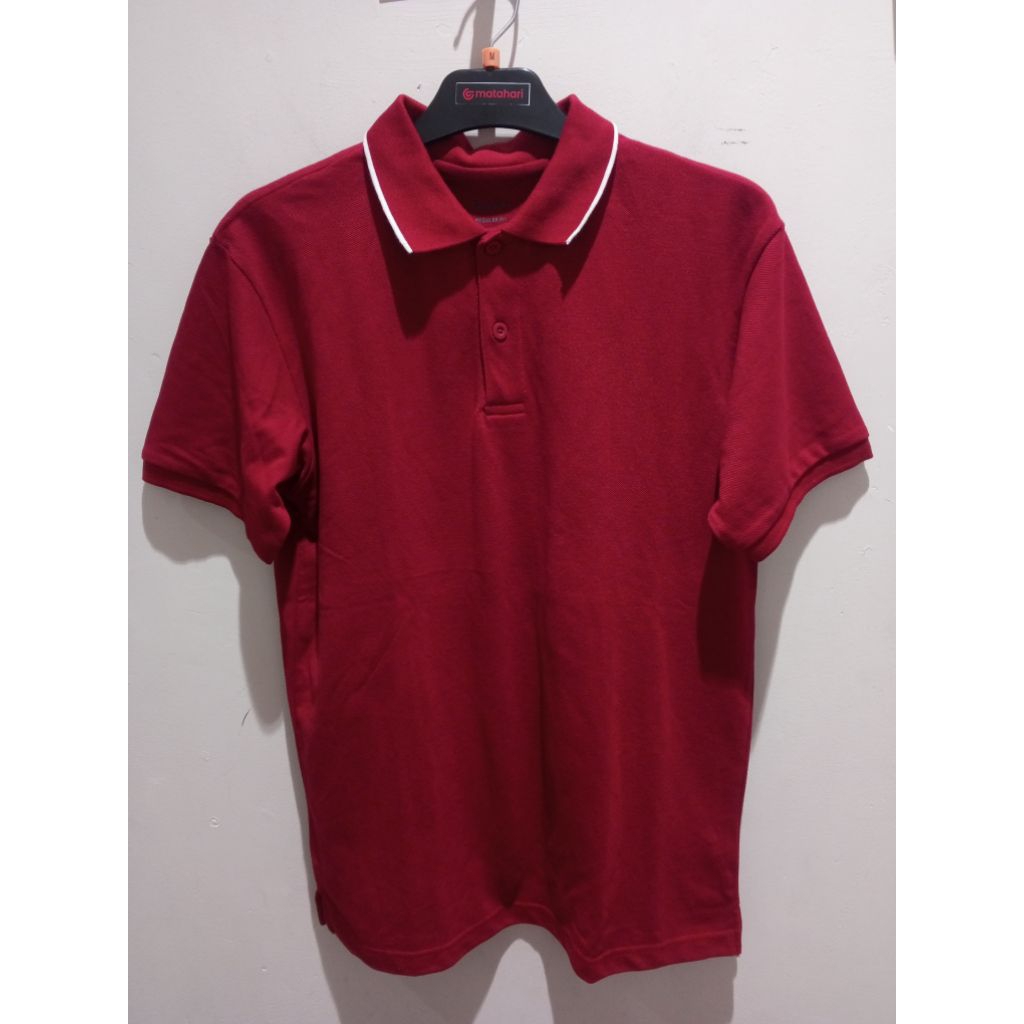 kaos kerah lengan pendek pria reguler Nevada original size S-XL