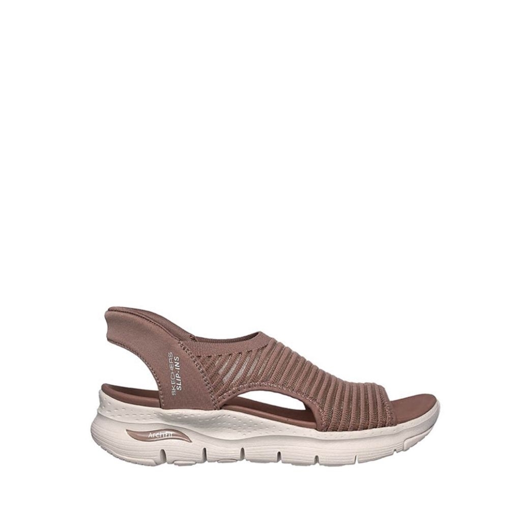 Sandal Skechers Slip-Ins Arch Fit Wanita - Cokelat original