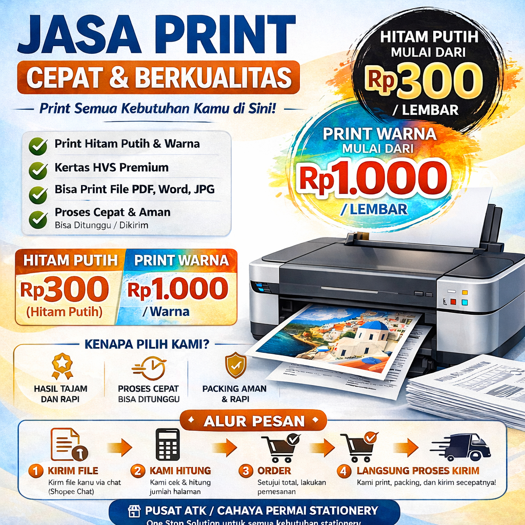 PRINT SKRIPSI MURAH / Jasa Print / jasa Fotocopy Murah/ Print tugas Skripsi Online / Print Online