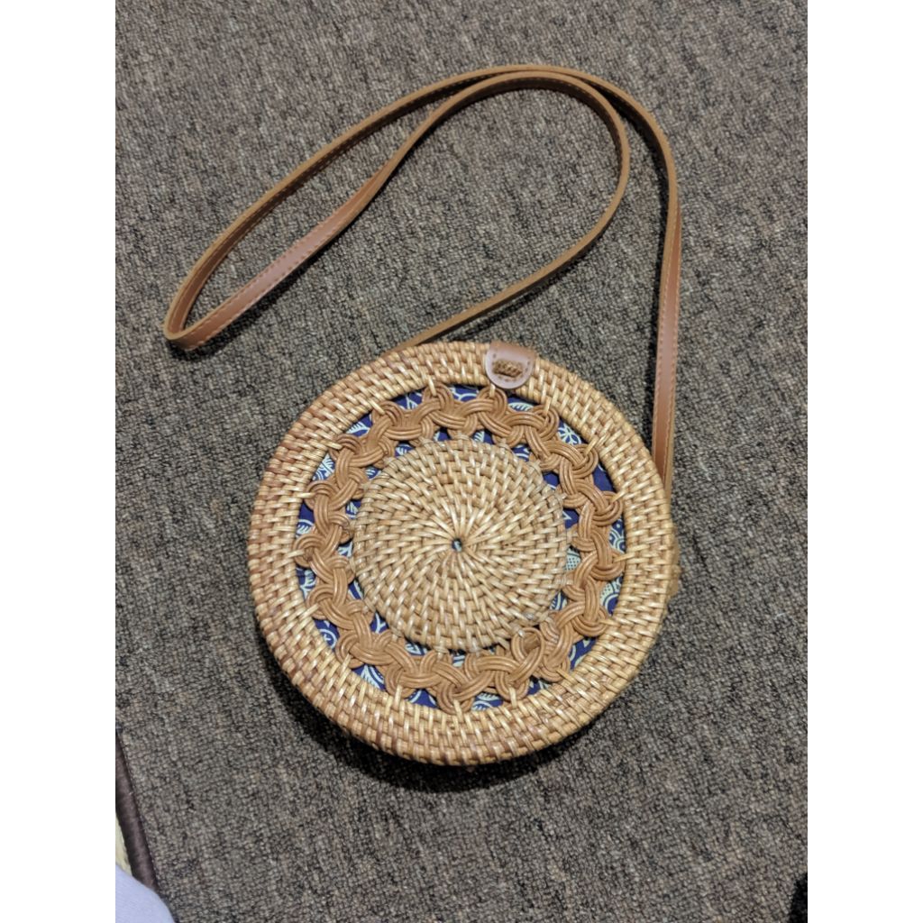 Tas Rotan Bulat Bambu Khas Lombok Bali Bagus Tradisional Preloved