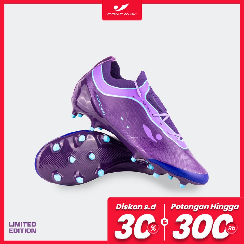 Concave x JLingz - Volt Prostrike FG - Black/Purple - Football Shoes Sepatu Sepak Bola Original Conc