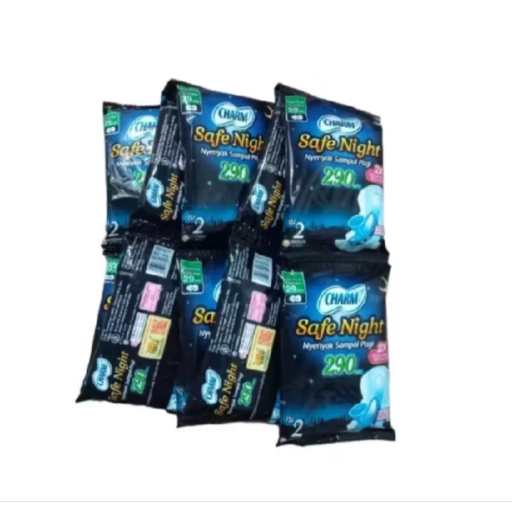 1 rcg charm safe night sachet 29cm 10 bungkus