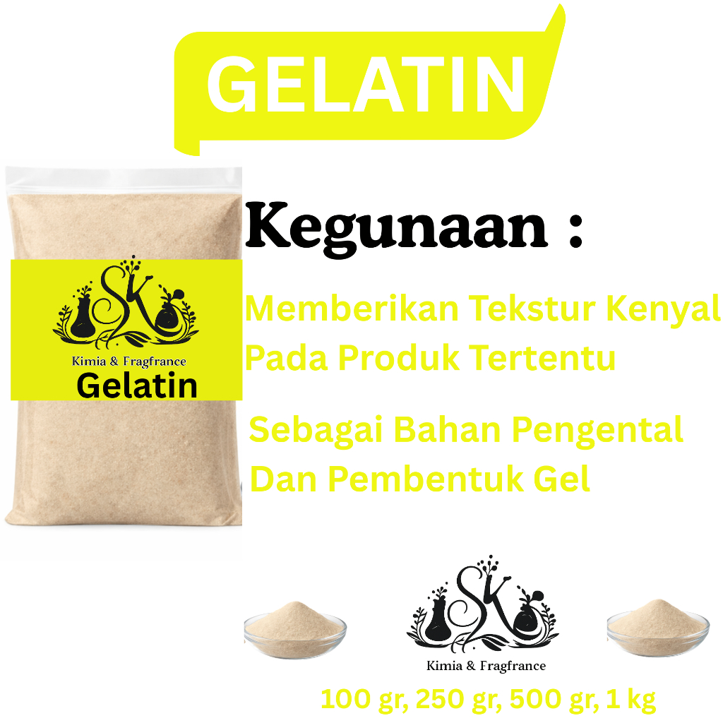 Gelatin Bubuk / Gelatine Powder / Gelatin Bubuk Sapi