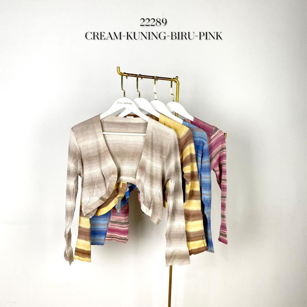 522285 - 22289 OUTER CARDI RAJUT CROP TANGAN PANJANG PREMIUM WANITA CARDIGAN RAJUT CROP TANPA KANCIN