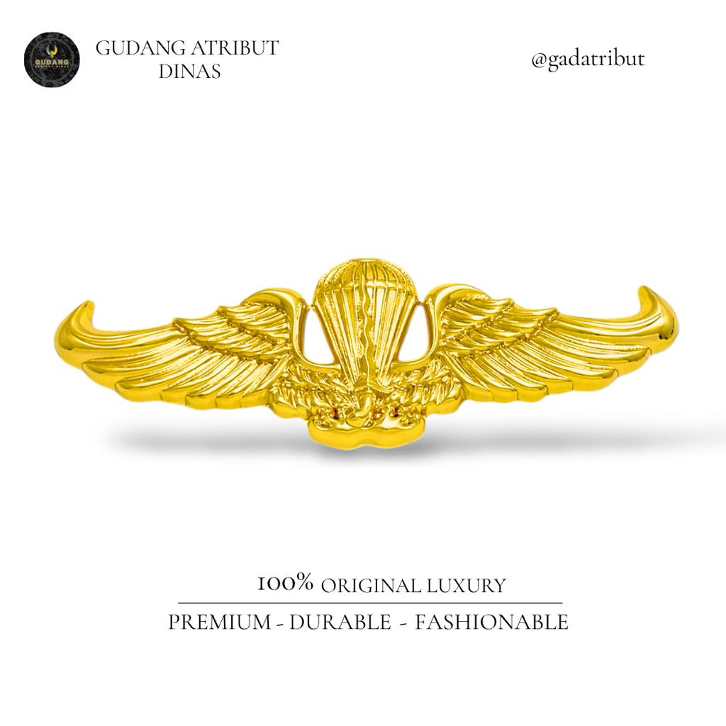 100% LUXURY Brevet Para Dasar  TNI AL/Brevet Para Dasar TNI AL/Brevet Luxury/Atribut Dinas/Atribut T