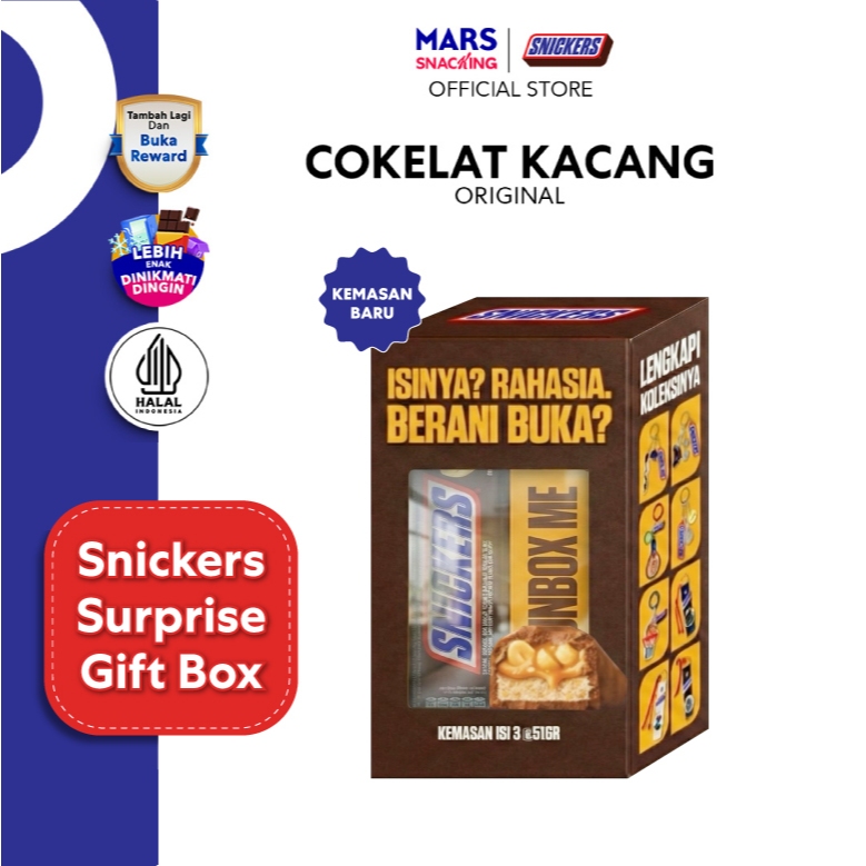 Snickers Coklat Kacang Original Surprise Gift Box
