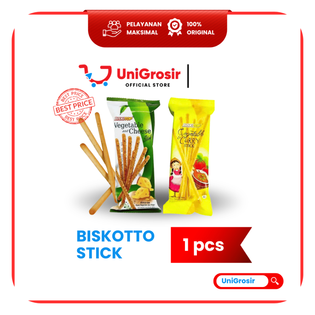 [UniGrosir] BISKITOP VEGETABLE AND CHEESE STICK STIK KEJU SAYUR CURRY KARI KEJU ~  60 gr