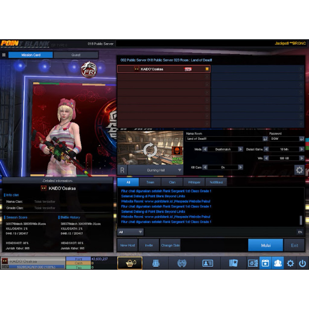 CHAR PB/POINT BLANK BINTANG 2 MURAH